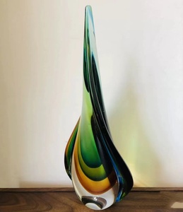 Cristal Soplado de Colores de Lujo Hecho a Mano, Decoración para el Hogar, Estilo <span class=keywords><strong>Murano</strong></span>, Gotas para Adornos de Flores, Figuras, Patrones, Jarra Artesanal - Product Image 6