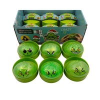 Nouveau jouet anti-stress Grinch en forme de chignon, thème Noël, en caoutchouc souple à presser pour la décompression, cadeau, stock direct usine