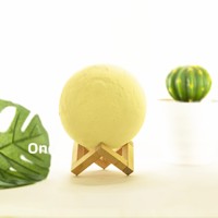 Diffuseur d'huiles essentielles à ultrasons, aromathérapie, alimenté par USB, portable, utilisation en hôtel, en plastique, en forme de lune, avec lumière nocturne changeante de couleur