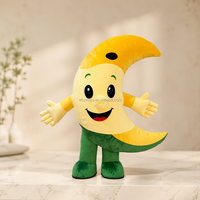 Costume de mascotte lune gonflable en peluche sur mesure pour adulte, tenue de mascotte lune de dessin animé portable pour spectacle commercial