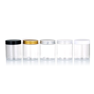 Bán Buôn Mỹ Phẩm Bao Bì Thực Phẩm 1Oz 2Oz 4Oz 6Oz 8Oz Rõ Ràng Hổ Phách Trắng Pet Nhựa Jar Với Màu Đen Trắng Vàng Bạc Có Nắp Đậy - Product Image 3