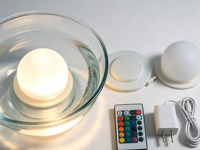 Insert LED sans fil pour base de meubles en acrylique lumineux, batterie rechargeable, télécommande, étanche