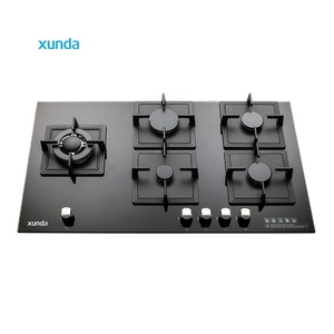 Fornello a Gas Incasso Xunda Factory Bestseller a 5 Fuochi con Pannello di Sicurezza Temperato e Supporti in Ghisa per Padelle - Product Image 2