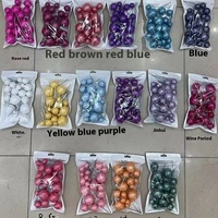 Lot de 20 boules métalliques dorées et argentées pour décoration de gâteaux, inserts de gâteaux d'anniversaire de célébrités sur Internet