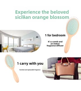 Peigne de massage du cuir chevelu à coussin d'air avec logo personnalisé, manche en plastique couleur bonbon, perles en nylon et design élastique - Product Image 6