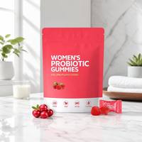 Gummies Probiotiques OEM pour Femmes Adultes, Mélange Prébiotique Canneberge, Améliore l'Immunité, Soutient la Santé Digestive, Complément Alimentaire, 60 unités, 2 lots