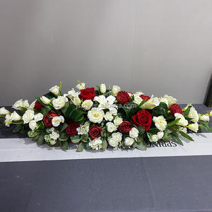 Flores Decorativas para Ataúdes al por Mayor, Flores Artificiales Blancas para Funerales, Panel de Flores para Condolencias - Product Image 2