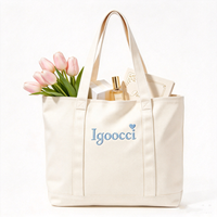 Sac fourre-tout de sport en toile de coton surdimensionné, imprimé sur mesure, avec poche, pour femme
