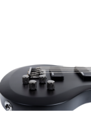 Clevan OEM Custom Short Scale Electric Bass Guitar 648mm Matte Black Okoume Body 24 Frets for Music Brands Factory