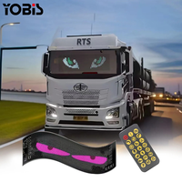 Yobis RGB Personnalisable Programmable Lumière LED Flexible pour Camion Yeux de Diable Lampe Oculaire Colorée Souple Contrôle via Application Matrice pour Vitre de Voiture DIY Nouveau