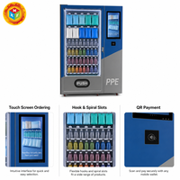 Distributeur automatique de masques, gants et boissons, écran tactile 22 pouces, refroidissement 3-20°C, paiement QR, 4G WiFi, direct usine