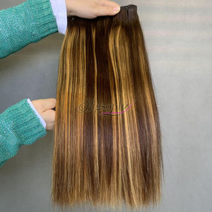 ผมเวียดนามแบบซุปเปอร์ดับเบิ้ลดรอน ไฮไลท์สีผมแท้ แบบมัด  ผมตรง  แบบผสมสี  แบบสีเปียโน - Product Image 2