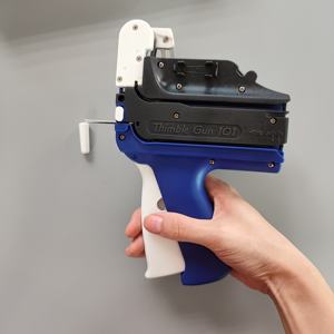 Tag Attaching <b>Gun</b> for Garment Hook and Loop Standard Type ABS Material Blue Color Eco-Friendly & Convenient - Product Image 3