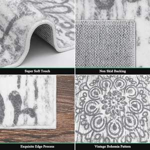 Vendita di fabbrica ciniglia Vintage ingresso corridoio tappeto angosciato medaglione macchina lavabile Runner tappeto 2x7 - Product Image 4