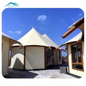 prefab Big Size wooden Grain house 15 Years Life Span Camping Villa Tent