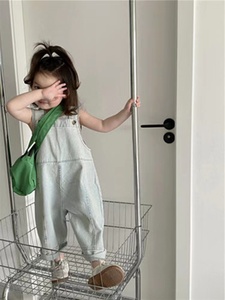 Barboteuse en Jean pour fille, vêtements pour enfants, combinaison en coton, salopette pour <span class=keywords><strong>garçon</strong></span>, nouvelle mode, automne 2022 - Product Image 3