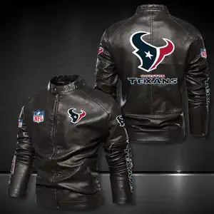 Wholesale Trademark Soccer American Football Team Motorcycle Jacket Men's Baseball Zip Jacket For Men Stylish Jacket Winter