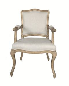 P0060 Franse klassieke massief houten antieke banket-eetkamerstoel met armleuningen voor thuis- en hotelgebruik - Product Image 2