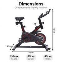 Vélo de spinning silencieux à transmission par courroie, guidon en mousse, écran LCD, support de téléphone, réglage de la hauteur