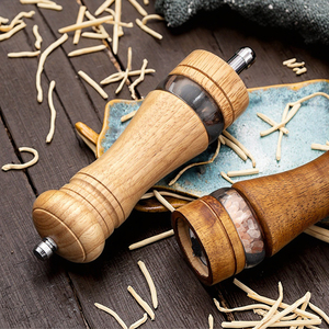 Molinillo Manual de pimienta, molinillo de sal de madera, núcleo de cerámica acrílica, recién molido, molido de condimentos - Product Image 3