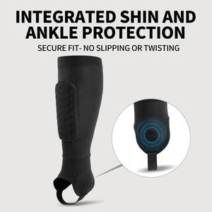 Parastinchi da Calcio Personalizzabili per Bambini e Adulti con Cinghie e Manicotto a Compressione, Protezione a Nido d'Ape - Product Image 4