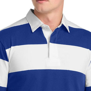 Polo de rugby personnalisé de haute qualité, impression par sublimation, 100% coton, manches longues, pour hommes - Product Image 6