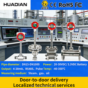 Rs485 विस्फोट-प्रूफ फ्लैंगेड वोर्टेक्स प्रवाह मीटर 4-20ma dn50 ss316l lcd प्रदर्शन संपीड़ित हवा संतृप्त भाप वर्टेक्स प्रवाह मीटर - Product Image 6