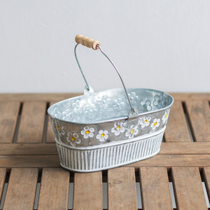 Maceta <span class=keywords><strong>de</strong></span> <span class=keywords><strong>Metal</strong></span> Galvanizado, Estilo Rústico, Florero <span class=keywords><strong>Vintage</strong></span>, Maceta Decorativa <span class=keywords><strong>de</strong></span> Estaño para Decoración del Hogar, Bodas y Jardines - Product Image 2