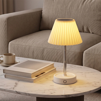 Lámpara de Escritorio LED Moderna, Táctil, Regulable, Recargable, Telescópica, para Dormitorio, Mesita de Noche, Estudio, Decoración del Hogar
