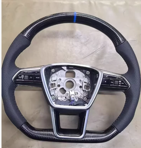 Vente chaude Volant En Cuir Perforé pour Audi A3 A4 A5 A6L A8 <span class=keywords><strong>C8</strong></span> Q5 Q7 Q8 TT B9 Volant En Fiber De Carbone - Product Image 6