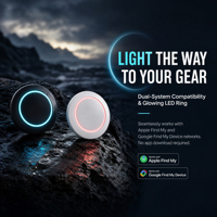 Nouvelle étiquette intelligente LED clignotante avec alerte sonore pour clés, sacs, bagages, portefeuilles, traceur GPS intelligent, traceur pour animaux de compagnie
