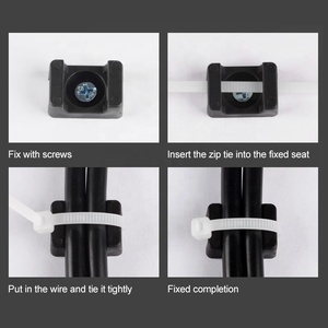 Attache de <span class=keywords><strong>fixation</strong></span> en plastique pour câbles, assortiment de pinces de serrage pour câbles électriques, type selle, <span class=keywords><strong>fixation</strong></span> de câbles en plastique - Product Image 4