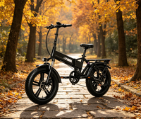 Vélo électrique à pneus larges de 20 pouces, cadre en alliage d'aluminium, 48V 500W, batterie au lithium 7 vitesses, vélo de montagne à suspension intégrale