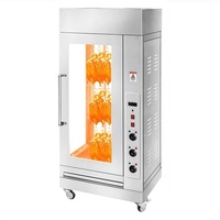 2025 dernière rôtissoire verticale commerciale four à gaz charbon de bois électrique poulet canard rôtissoire usine directe