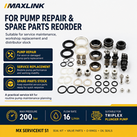Kit de pièces détachées pour nettoyeur haute pression MX ServiceKit S1 : joints d'étanchéité, vannes, joints toriques, joints d'huile pour l'entretien de la pompe