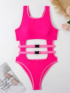 New Fashion Design Monokini <strong>Swimsuit</strong> Sexy One Piece <strong>Swimsuit</strong> Women Adults Solid <strong>Thong</strong> <strong>Bikini</strong> Swimwear Support Spandex / Nylon LT - Product Image 6