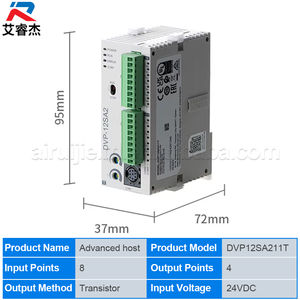 โมดูล IO รุ่น DVP12SA211R 24VDC 8 อินพุต/4 เอาท์พุต ของแท้ใหม่เอี่ยม พร้อม PLC รุ่น DVP14SS211T ตัวควบคุมลอจิกแบบตั้งโปรแกรมได้ มีสินค้าในสต็อก - Product Image 3