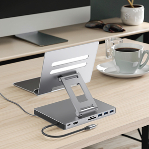 8-портовая док-станция USB-C 8-в-<span class=keywords><strong>1</strong></span>, складная алюминиевая подставка для планшета, многопортовый USB-C концентратор для iPad Pro с интерфейсами USB 2.0 и USB 3.0, в наличии - Product Image 6