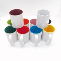 Mug en céramique blanc uni de 11 oz, personnalisable par sublimation, pour café