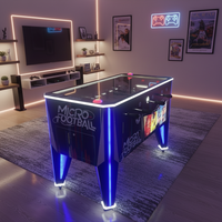 Table de football de haute qualité pour 2 joueurs, en acier inoxydable, fonctionnement à pièces, jeu de table de football, prise en charge de l'anglais, rechargeable pour