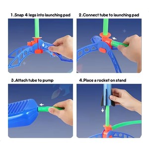 Lanceur de fusées à air comprimé pour enfants, jeu d'extérieur avec pompe à pied, jouet pour enfants, cadeau - Product Image 2