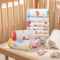 Custom Size Class 6 Layer Cotton Gauze Baby Bath Towel Blanket Soft Highly Absorbent Quick Dry Skin-Friendly 110*110cm 0-6 Years