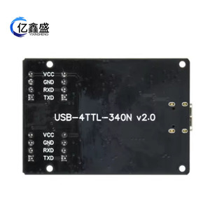USB-4TTL-340N V2.0 USB to TTL Serial Converter โมดูล4พอร์ต Type-C CH340 UART BOARD สำหรับไมโครคอนโทรลเลอร์ Arduino - Product Image 5
