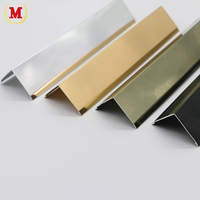 Protection d'angle en aluminium en forme de L sur mesure, profilé de protection d'angle de carrelage en alliage d'aluminium chanfreiné en forme de L