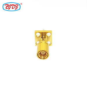Connecteur coaxial RF mâle SMB <span class=keywords><strong>à</strong></span> 4 trous avec bride, câble de raccordement RF, conforme RoHS, en stock – Fournisseur Fabricant - Product Image 3