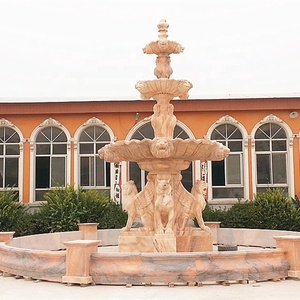 Giardino esterno decorativo <span class=keywords><strong>3</strong></span> livelli di marmo bianco fontana di acqua pietra cavallo fontana - Product Image 6