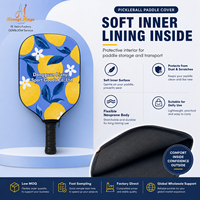 Pochette de transport personnalisée OEM pour raquette de pickleball avec fermeture éclair et bordure noire, idéale pour les cadeaux d'équipe de club – Fabrication chinoise