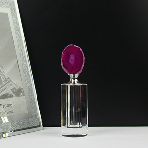 Bouteille <span class=keywords><strong>de</strong></span> parfum en cristal irrégulier pour femmes, Agate naturelle, géode polie, cristal Exclusive - Product Image 4