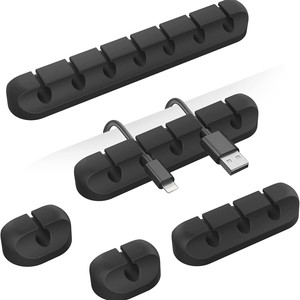 Organizador de Cables con Hebilla de 1-7 Orificios, Montado en Pared, PVC, Moderno, Multifuncional, para Oficina, Almacenamiento de Cables, Organizador de Cables de Escritorio - Product Image 2