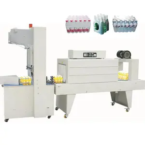 Fully automatic juice water bottle sleeve PE film shrink wrap tunnel machine